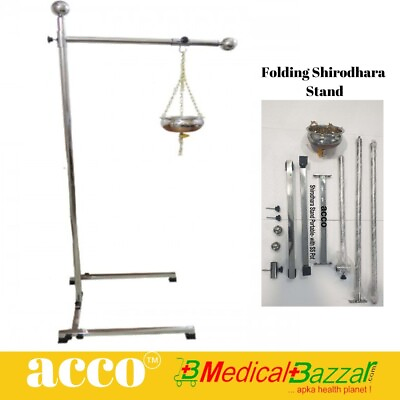 #ad New Stainless Steel Shirodhara Stand with Pot Panchkarma Oil Treatment Ayurveda $309.91
