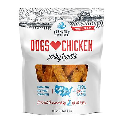 #ad Dogs Love Chicken Premium Two Ingredients Jerky Treats for Dogs 3 lbs USA Ra... $49.01