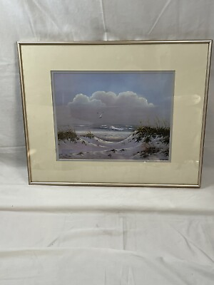 #ad Susan Oller Art Print Florida Siegel with Beach 51 1000￼￼ Two Signatures ￼1989 $199.99