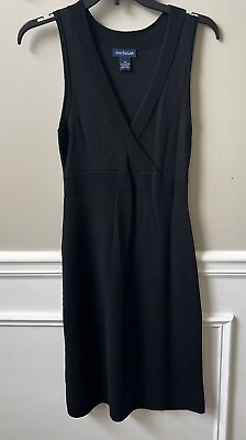 #ad Ann Taylor Vintage Hong Kong Black Dress XS Sleeveless Knit V Neck Stretch $29.99
