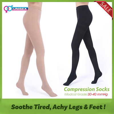 #ad Medical Compression Pantyhose 30 40 mmHg Stockings Anti Fatigue Varicose Veins $29.00