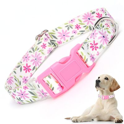 #ad Small Dog Collar for GirlNylon Dog Collar with Flowers Patterns Adjustable Co... $15.90