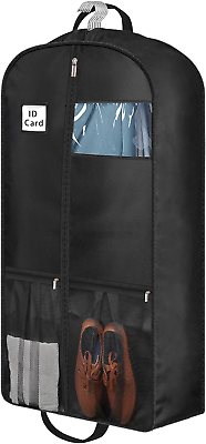 #ad 6.5quot; Gusseted Heavy Duty Garment Bags for Travel 43quot; Suit Bag Storage Hanging C $24.91