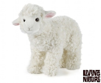 #ad LIVING NATURE LARGE LAMB AN340 SOFT CUDDLY STUFFED STANDING LAMB 28CM APPROX $27.74