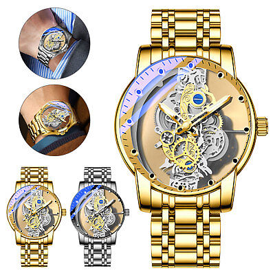 #ad Men Waterproof Fashion Watch Anti scratch Stainless Steel Quartz Male Wristwatch $13.48