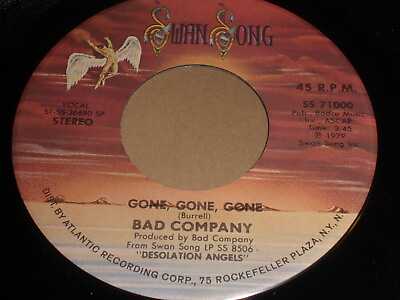 #ad Bad Company Gone Gone Gone Take The Time 45 Swan Song $6.79