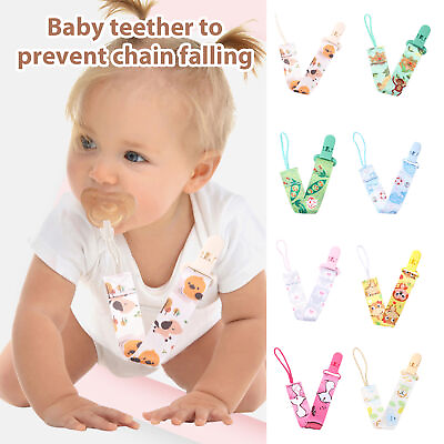 #ad Pacifier Chain Clip Holder Baby Nursing Teether Dummy Soother Nipple Leash Strap $7.28