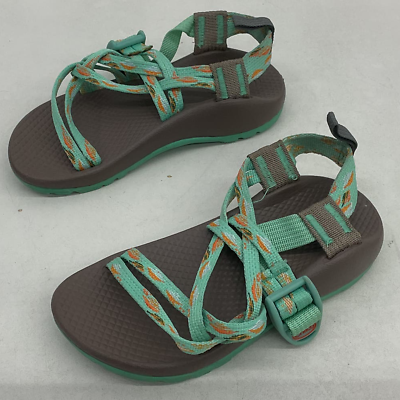#ad Chaco Kids Green Strappy Sandals Size 12 Preowned $15.00