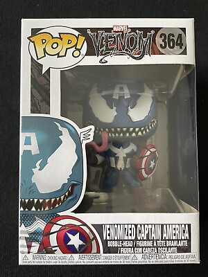 #ad Funko Pop Marvel Venom Venomized Captain America 364 With Protector $19.99