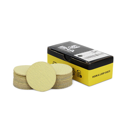 #ad BHA 2quot; Inch Gold Hook amp; Loop Sanding Discs Orbital DA Sandpaper 50 Pack $14.99