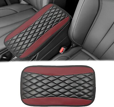 #ad 1Universal Car Accessory Armrest Cover Center Console Box Pad Protector Burgundy $15.99