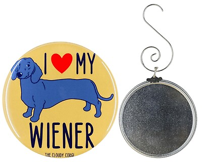#ad Dachshund I Love My Wiener Dog Ornament Decor Gift Collectible Accessories Black $9.00