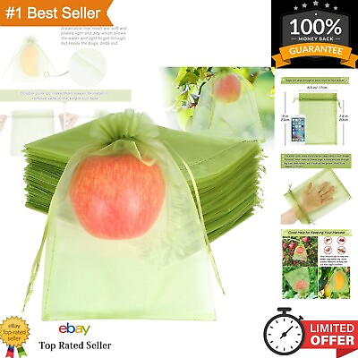 #ad Versatile Drawstring Fruit Covers 100pcs 6x9 Inch Bags for Pest Free Gardens $27.99