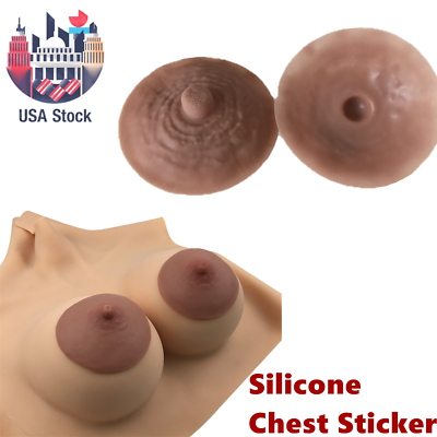 #ad US Stock Stickers Silicone Nipples For Female Adult Fake Nipple Breast Chest $11.26