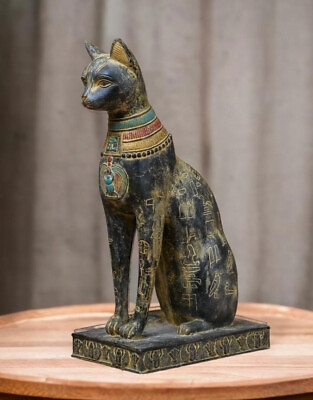#ad Rare Egyptian Antiquities Large Great Egyptian statue of goddess bastet cat BC $189.00