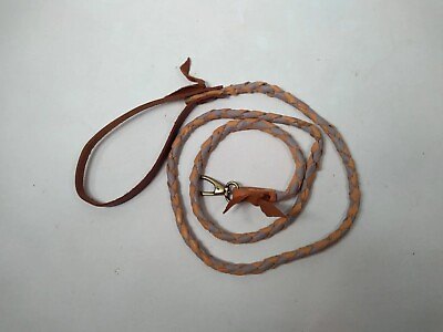 #ad Dog Leash Braided LEATHER 5 ft Handmade in Colorado with Fine Leather G41 $30.00