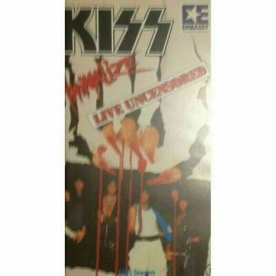 #ad VHS KISS LIVE UNCENSORED RARE EMBASSY PROD. $16.99