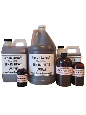 #ad Elk In Heat Urine by Lenon Lures® Available 4 oz to Gallon Size Since 1924 $109.95