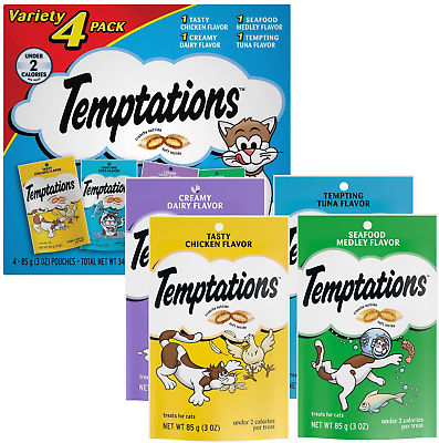 #ad Classic Crunchy amp; Soft Cat Treats Feline Favorite Variety Pack 3 Oz. 4 Pouches $14.93