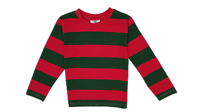 #ad Mens Red amp; Green Nightmare on the Street Striped T Shirt Costume Freddy Krueger $24.99