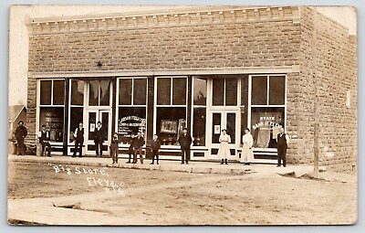 #ad Eleva WI Big Store Larson Melby General Merc Clerks Shirts in Window 1910 RPPC $63.00