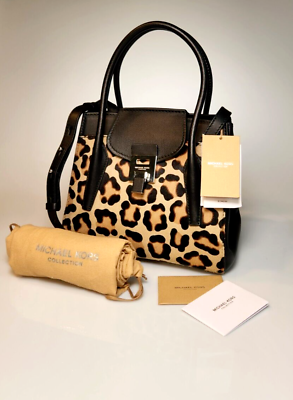 #ad Michael Kors Collection Bancroft Medium Calfhair Satchel Crossbody Bag NWT $1390 $520.00
