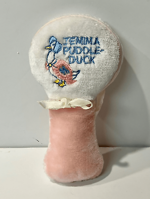 #ad Eden Vintage Jemima Puddle Duck Infant Pink Rattle 7” $14.25
