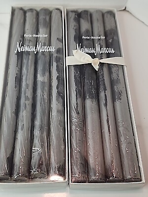 #ad Neiman Marcus Hand Rolled Beeswax Candles 12quot; Dinner. 2 Sets Of 4. New $50.00