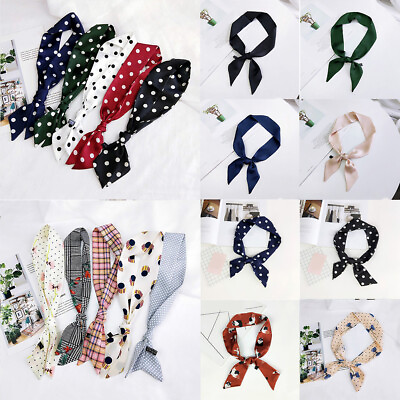 #ad ✿Scarf Women Fashion Head Neck Silk Bag Scarfs Cute Hair Tie Band Wristband Wrap $2.11