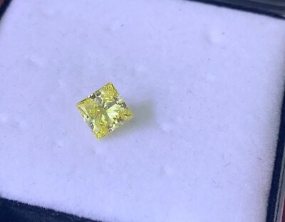#ad 1 Ct CERTIFIED Natural Diamond princess Cut Yellow Color D Grade VVS1 Free Gift $38.00