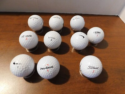 #ad 10 ASSORTED Golf Balls with Advertising of Golf Courses People amp; More NEW BALLS $17.55