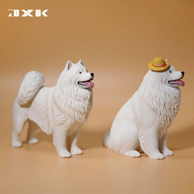 #ad JXK 1 6 Samoyed Model Animal Pet Collector Decor Cute Dog Kids Gift Toy $56.39