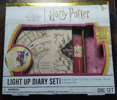 #ad Harry Potter Wizard Light Up Diary Journal Activity Set Stickers amp; Topper Pen $15.40