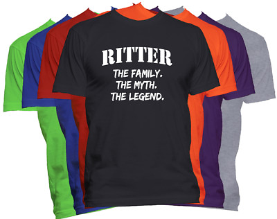 #ad RITTER Last Name Shirt Custom Name Shirt Family Reunion Family Name T Shirt $13.99