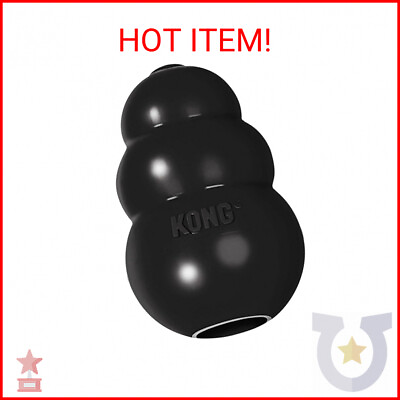 #ad KONG Extreme Dog Toy Toughest Natural Rubber Black Fun to Chew Chase and $13.05