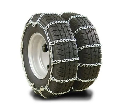 #ad Set of 2 24.5quot; Twist Link Dual Snow Tire Chain for Semi Trucks Tire Traction $259.99