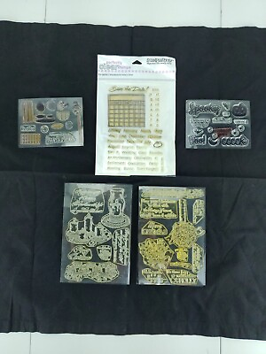 #ad Stampendous Perfectly Clear Stamps Lot of 5 Save the Date Holiday Baking 2006 $18.74