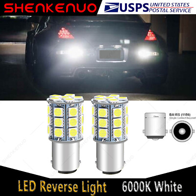 #ad For Chevy Corvette C2 C3 C4 1156 BA15S LED Reverse Light Bulbs 6000K White 2PC $10.77