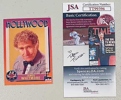 #ad James Whitmore Signed Autographed 1991 Hollywood Walk Of Fame Card #222 JSA Cert $119.95