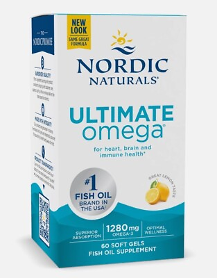 #ad Nordic Naturals Ultimate Omega 1280mg 60 Soft Gels Exp 01 2026 $15.99