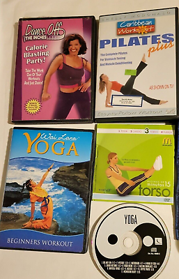 #ad Exercise DVD Lot 5: Dance Yoga 15 Minute Workout Pilates $15.93