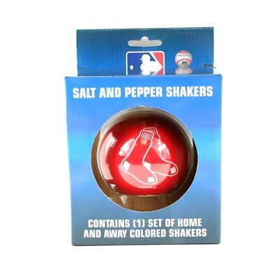 #ad MLB Boston Red Sox Baseball Official Ceramic Home Away Style Salt Pepper Shaker $22.99