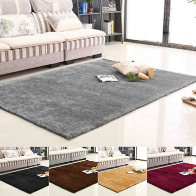 #ad Large Shag Area Rugs Fluffy Soft Shaggy Rugs Thick Carpet Floor Mat Dining Room $10.45