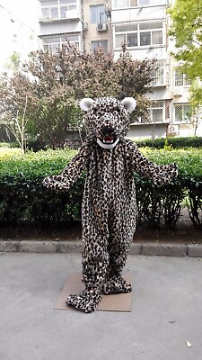 #ad Leopard Mascot Costume Suit Cosplay Party Game Dress Outfit Halloween Adult $301.83