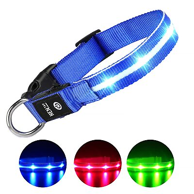 #ad High Visibility Led Dog Collar Rechargeable Light Up Dog Collars Will Keep Yo... $25.57