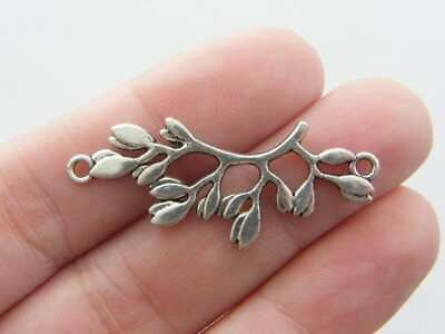 #ad BULK 50 Leaves connector charms antique silver tone L90 SALE 50% OFF $7.15