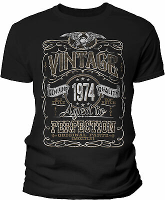 #ad 50th Birthday Shirt For Men Vintage 1974 Aged To Perfection $21.00