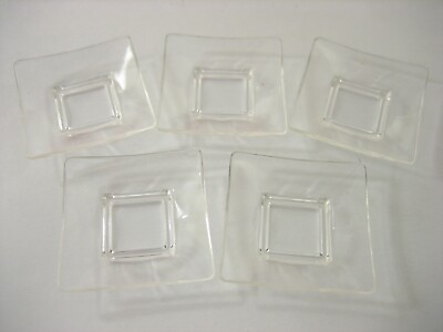 #ad 5 Empty Square Plate Acrylic 3x3cm Dollhouse Miniatures 1:6 Supply 12546 $8.99