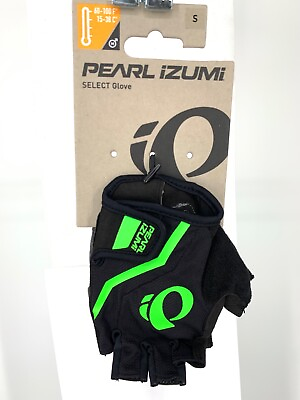 #ad new Pearl Izumi MEN#x27;S Select bicycle GLOVES Screaming Green BLACK Small $10.26