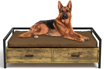 Elevated Pet Dog Beds Frame Dogs Cats Sofa Chair with Storage Drawer indoor $109.99